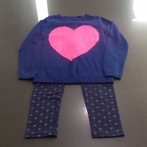 Girls sweater and leggings